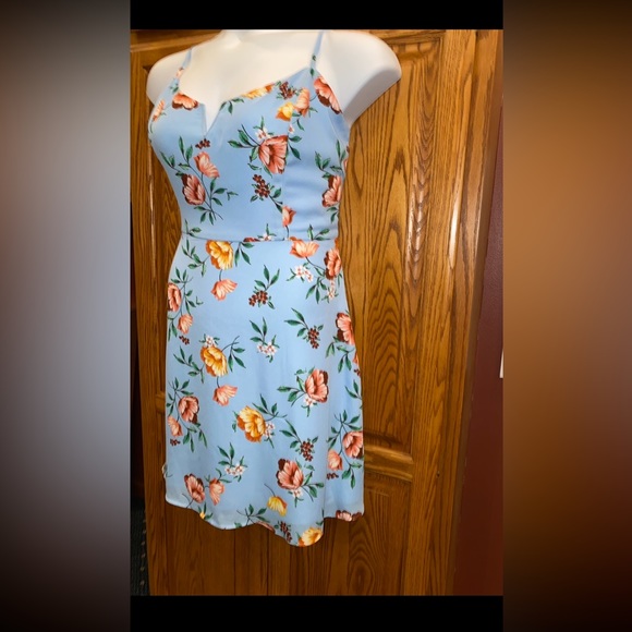 NWT Nine Britton Blue & Floral Sundress, Size XL - Picture 5 of 7